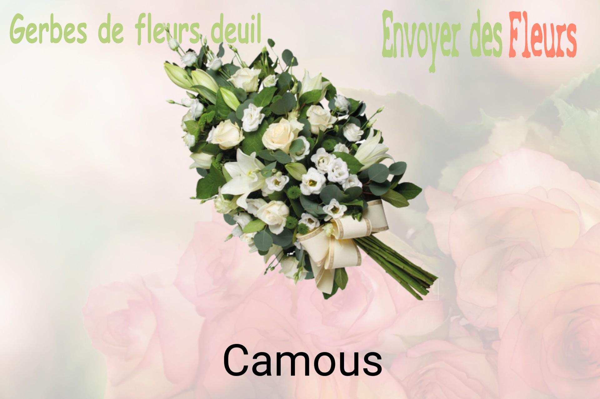 Gerbe de fleurs de deuil livrée à Camous